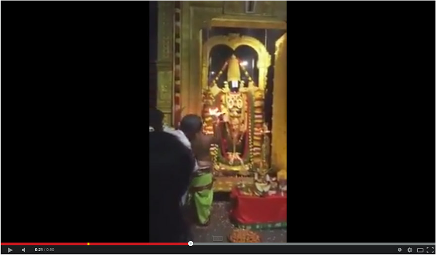 New Very Rare Video of Tirupati Balaji Arati and Darshana