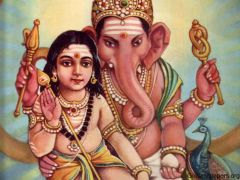 lord murgan with ganesh