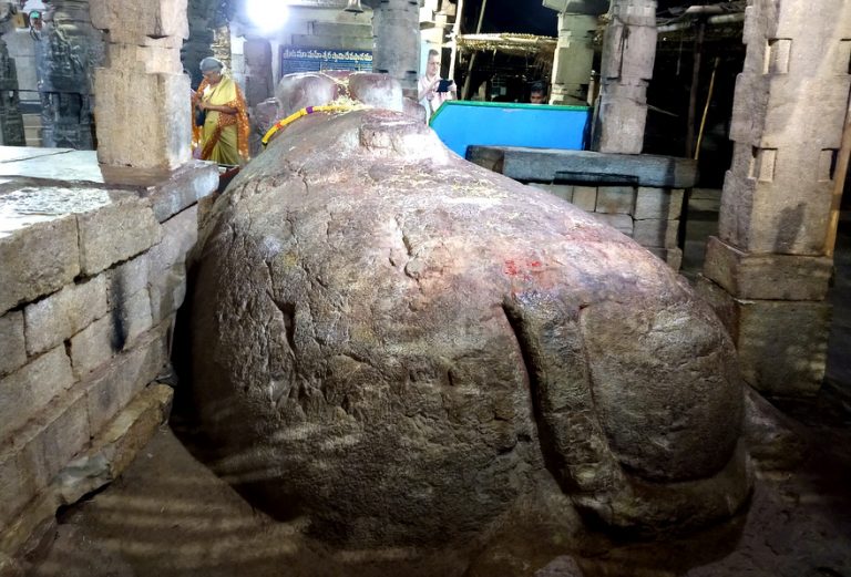 Yaganti Temple of the Ever Growing Nandi